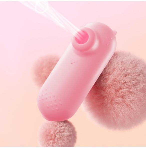 SECWELL - Little Pudding Pulse Suction Vibrating Egg (Battery - Pink)